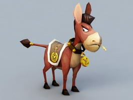Angry Donkey 3d model preview