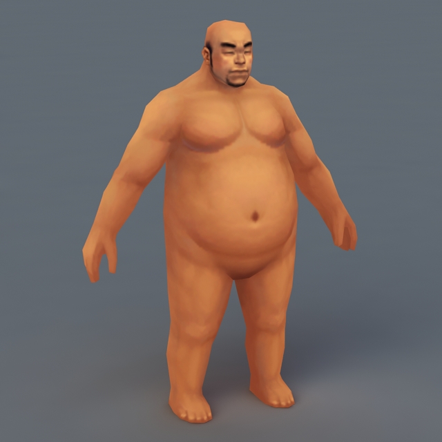 Fat Man Body 3d rendering