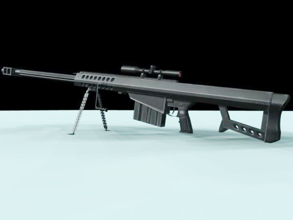 Barrett Sniper Rifle 3d rendering