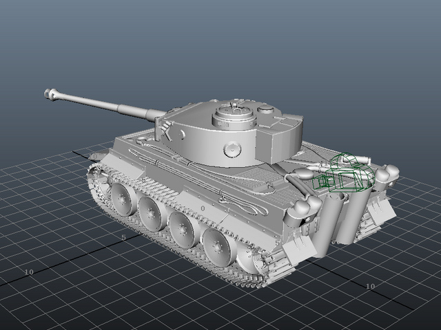 WW2 Tiger 1 Tank 3d model Maya files free download