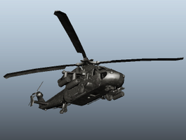 UH-60 Black Hawk Helicopter 3d model preview