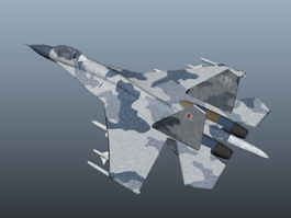 Su-27 Fighter Aircraft 3d preview