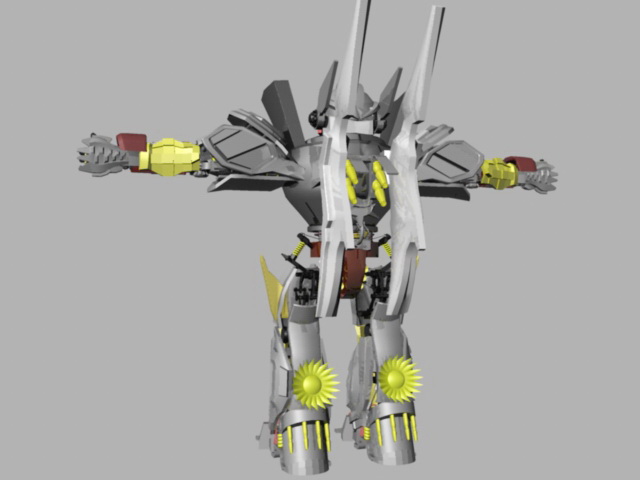 Gundam Robot 3d rendering