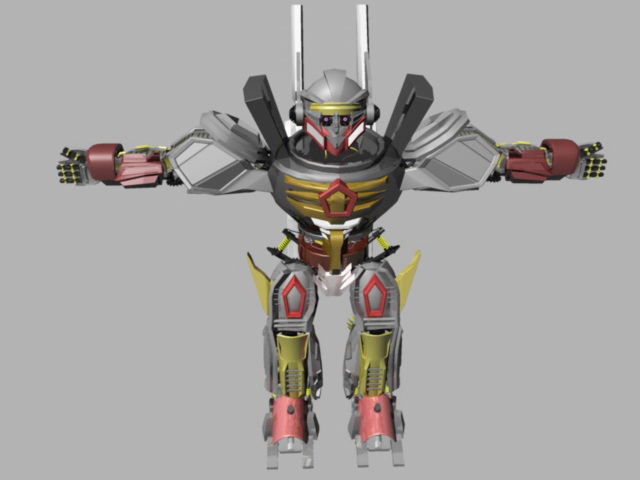 Gundam Robot 3d rendering