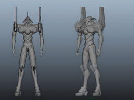 Evangelion Eva Unit 3d model preview