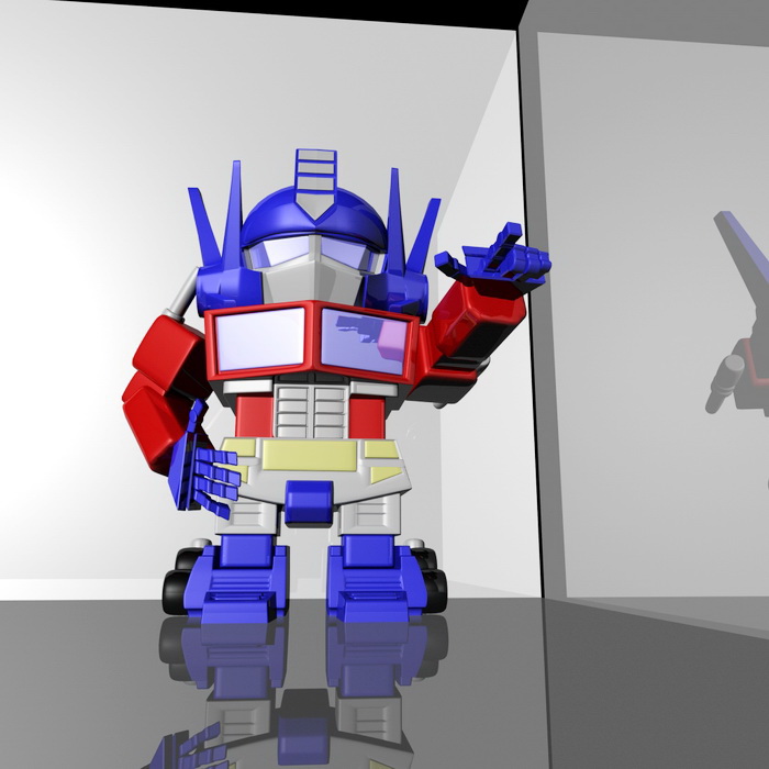 Cartoon Transformers Prime 3d rendering
