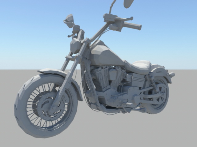 Sports Motorcycle 3d rendering