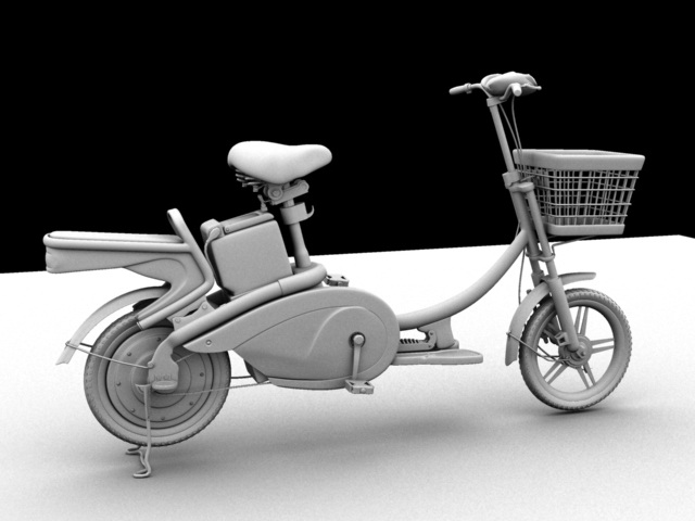 Electric Bicycle 3d rendering