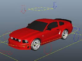 Red Car Rig 3d model preview