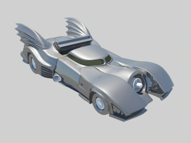 Batmobile Car 3d rendering
