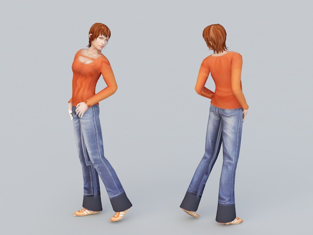 Family Leisure Woman 3d rendering