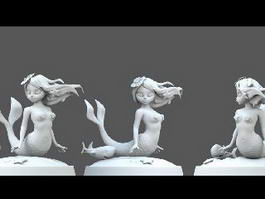 Mermaid Statue 3d preview