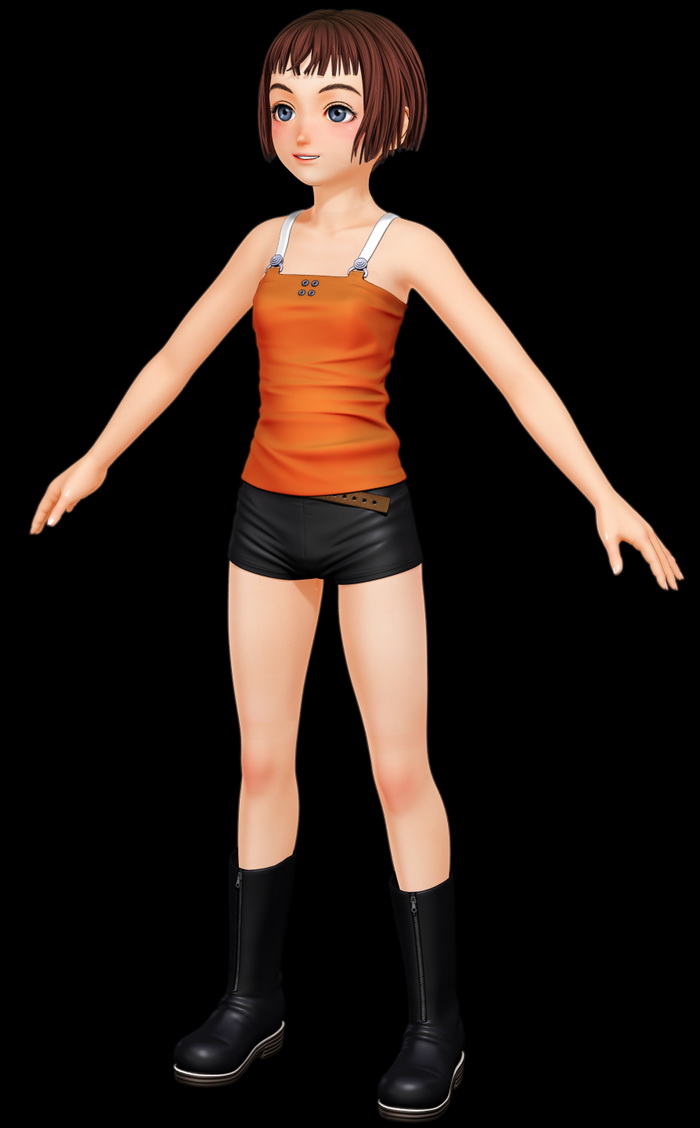 Pretty Teenage Girl 3d model Maya files free download 