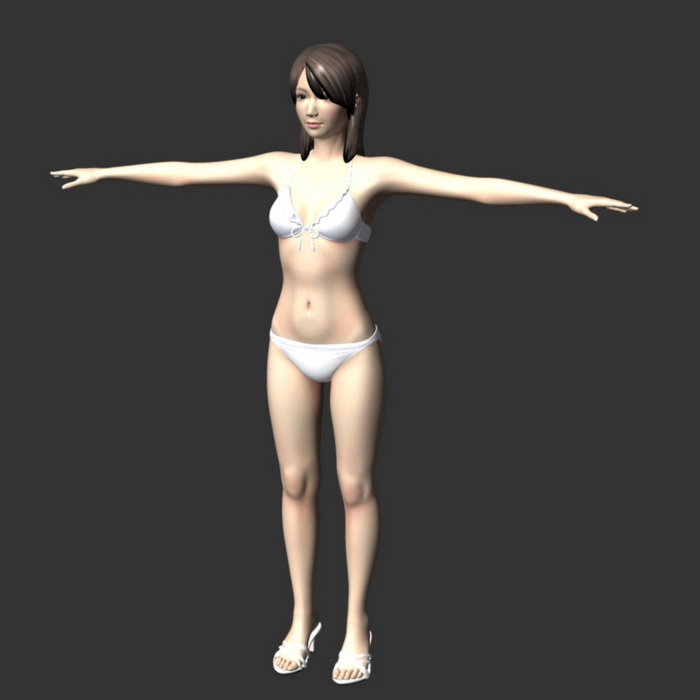 Woman Wearing Bikini 3d rendering