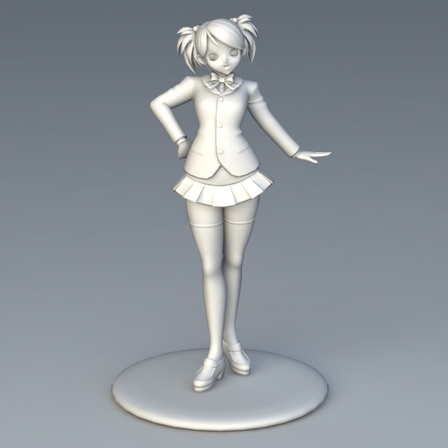 how to quickly make a anime girl 3d model