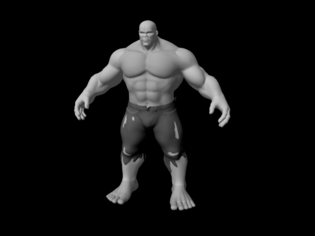 Avengers Hulk 3d rendering