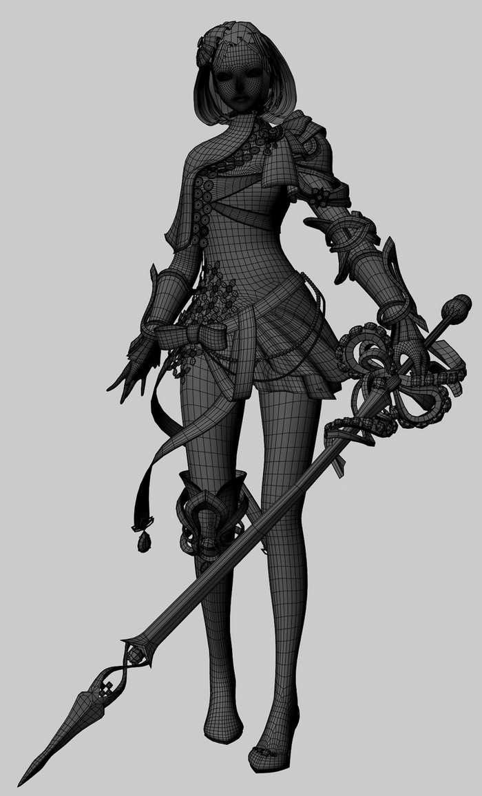 Witch Goddess 3d rendering