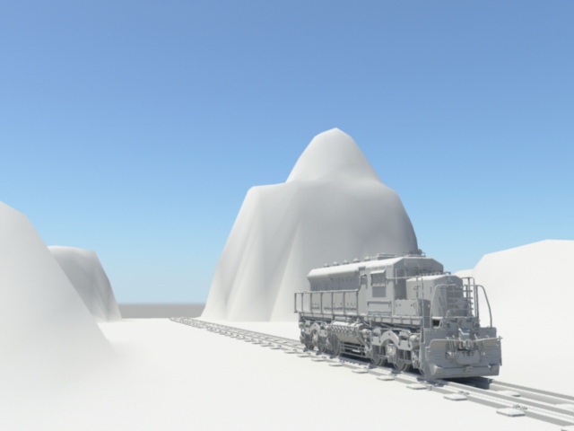 Old West Train 3d rendering