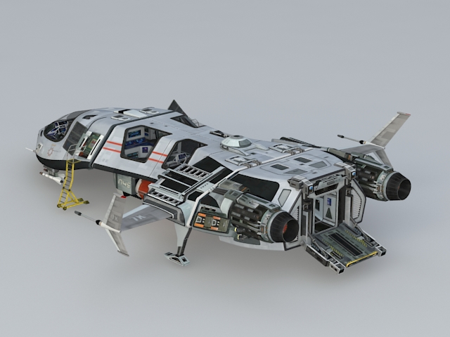 Sci-Fi Spaceship 3d rendering