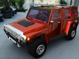 Red Hummer 3d preview