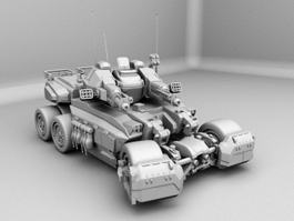 Sci-Fi Combat Tank 3d model preview