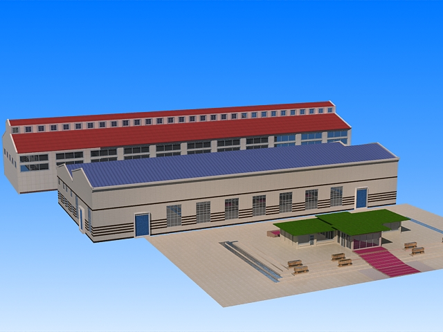 Workshop Buildings 3d rendering