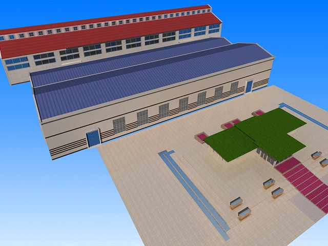 Workshop Buildings 3d rendering