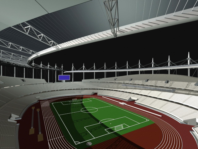 Sports Stadium 3d rendering