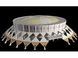 Modern Stadium Architecture 3d model preview