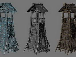 Wood Guard Tower 3d preview