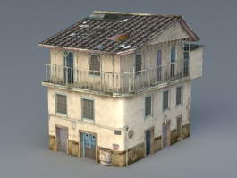 Old Apartment Building 3d model preview
