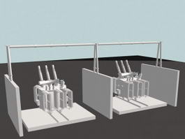 Electrical Power Transformers 3d model preview