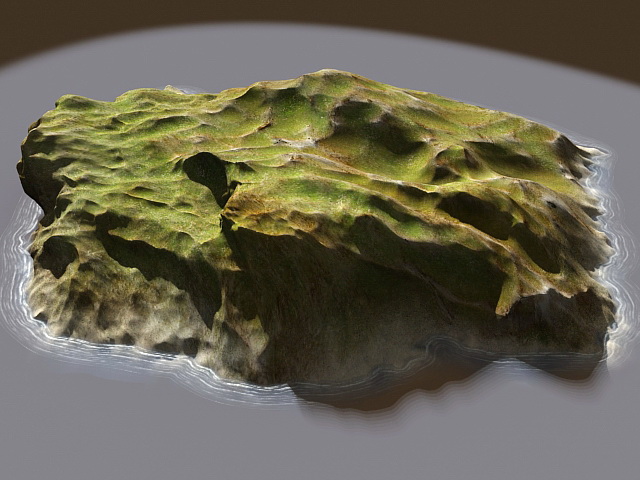Small Barren Island 3d rendering