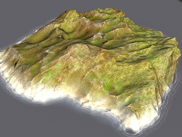 Small Barren Island 3d rendering