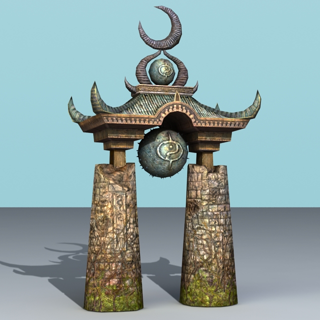 Totem Pole 3d rendering