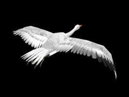 Flying Swan Bird 3d preview