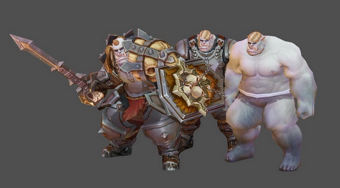 Half Orc Warrior 3d rendering