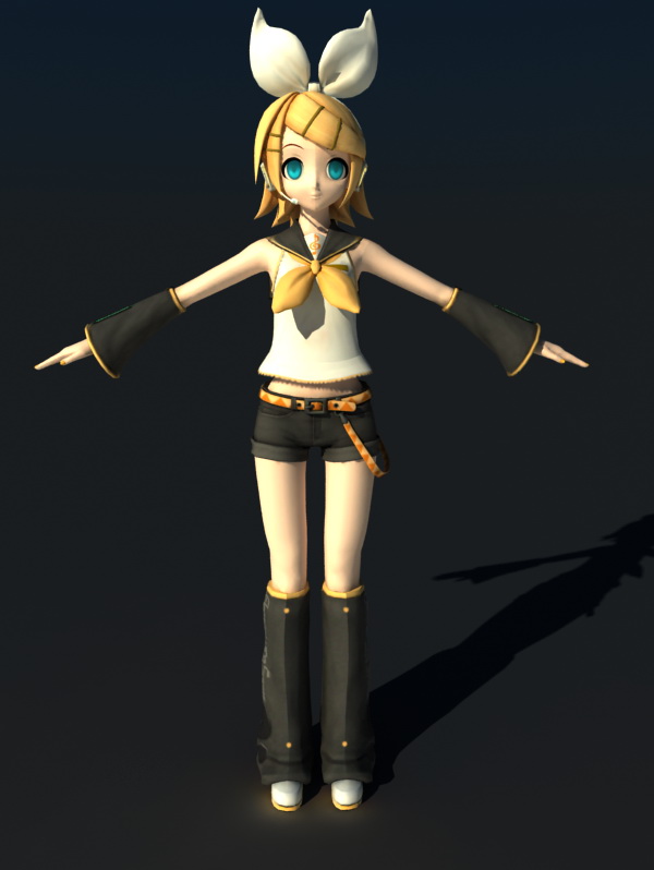 Kagamine Rin 3d model 3ds Max files free download