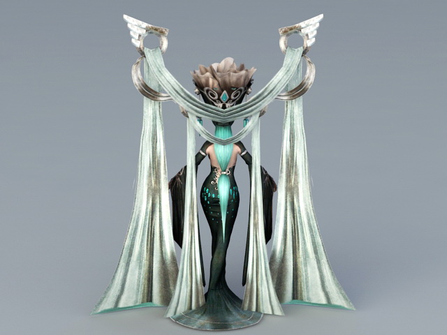 Black Queen Character 3d rendering