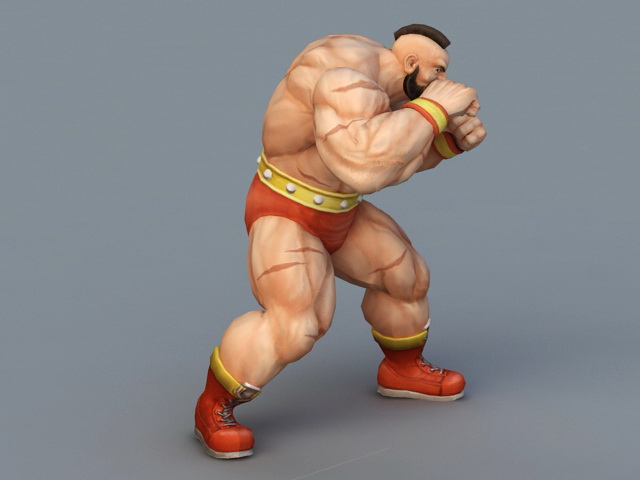 Guile in Super Street Fighter 3d model - CadNav
