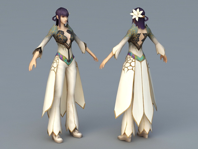 Oriental Princess 3d rendering