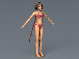 Bikini Woman 3d model preview
