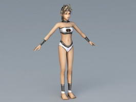 Girl Bikini 3d model preview