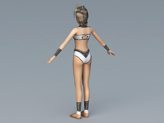 Girl Bikini 3d rendering