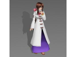 Anime Winter Girl 3d model preview