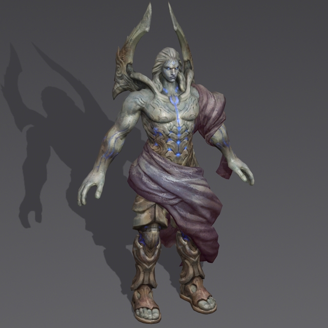 Greek God 3d rendering