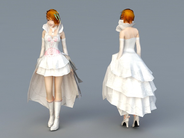 Sweet Bride 3d rendering