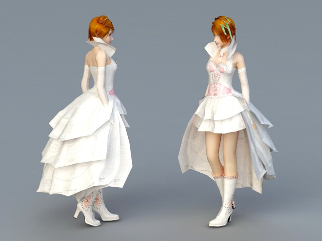 Sweet Bride 3d rendering
