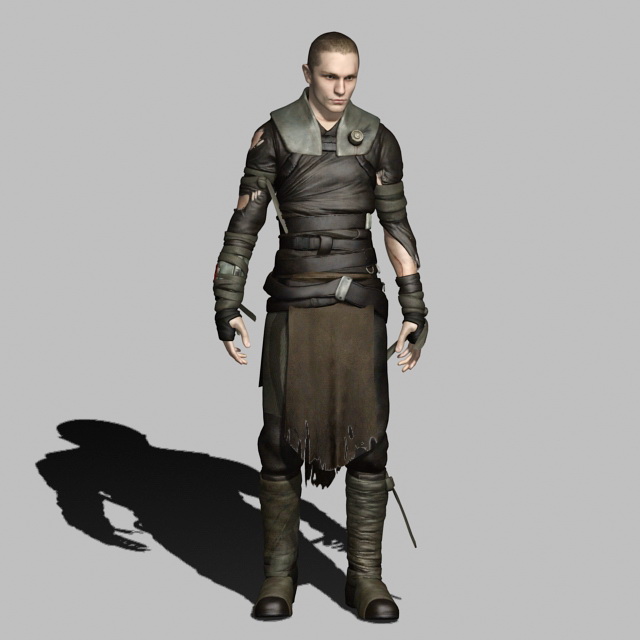 Male Assassin Rogue 3d model - CadNav