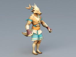 Anime Humanoid Fox 3d model preview